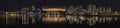 Vancouver BC City Skyline Night Scene Panorama Royalty Free Stock Photo