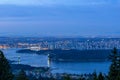 Vancouver BC Cityscape during Blue Hour Dawn Royalty Free Stock Photo