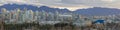 Vancouver BC Skyline Along False Creek Panorama Royalty Free Stock Photo