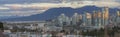 Vancouver BC Skyline with Granville Island Bridge Royalty Free Stock Photo