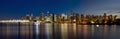 Vancouver BC Skyline from Stanley Park Blue Hour Royalty Free Stock Photo