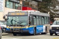 A Translink Vancouver public transportation bus on the road