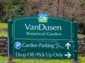 VanDusen Botanical Garden street sign