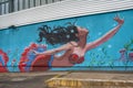 Vancouver,British Columbia,Canada, August 10th,2019: A mural taken at the Vancouver Mural Festival 2019