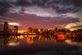 Vancouver, British Columbia, Canada Ã¢â¬â October 31, 2017. False Creek Twilight, Vancouver. Royalty Free Stock Photo