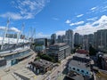 Vancouver in British Columbia, Canada with Skyline Cityscape and Stadium Royalty Free Stock Photo