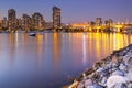 Vancouver, British Columbia, Canada skyline at dusk Royalty Free Stock Photo
