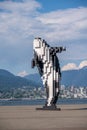 Digital Orca, statue of a pixelated orca