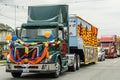 VANCOUVER, CANADA - April 14, 2018: decorated truck on the street during annual Indian Vaisakhi Parade Royalty Free Stock Photo