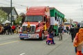 VANCOUVER, CANADA - April 14, 2018: decorated truck on the street during annual Indian Vaisakhi Parade Royalty Free Stock Photo