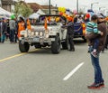 VANCOUVER, CANADA - April 14, 2018: people on the street during annual Indian Vaisakhi Parade Royalty Free Stock Photo