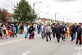 VANCOUVER, CANADA - April 14, 2018: people on the street during annual Indian Vaisakhi Parade Royalty Free Stock Photo