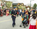 VANCOUVER, CANADA - April 14, 2018: police officers on the street during annual Indian Vaisakhi Parade Royalty Free Stock Photo