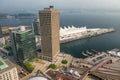 VANCOUVER, CANADA - AUGUST 8, 2017: Aerial view of Canada Place Royalty Free Stock Photo