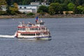 Harbor tour paddle boat in Coal Harbour Vancouver British Columbia Canada