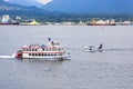 Harbor tour paddle boat and seaplane in Coal Harbour Vancouver B