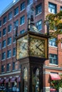 VANCOUVER, CANADA - August 3: Gastown steamclock, a famous antique-style clock powered by steam, in Vancouver BC
