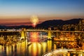 VANCOUVER, CANADA - AUGUST 3, 2019: Honda Celebration of Light Croatia team perform fireworks in Vancouver