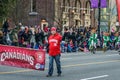 VANCOUVER, CANADA - DECEMBER 2, 2018: vancouver canadians at annual The Santa Claus Parade in Vancouver, Canada