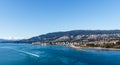 VANCOUVER, CANADA - February 25, 2019: Vancouver skyline panorama of West Vancouver