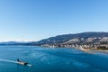 VANCOUVER, CANADA - February 25, 2019: Vancouver skyline panorama of West Vancouver