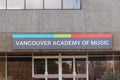 View of entrance building `Vancouver Academy Of Music` in Vanier Park