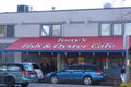 View of restaurant `Tony`s Fish and Oyster Cafe` on Granville Island