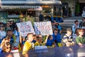 Vancouver, Canada - June 6, 2023 - Ukrainian community holds rally in response to dam destruction