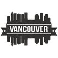 Vancouver Canada North America Icon Vector Art Design Skyline Flat City Silhouette Editable Template Royalty Free Stock Photo
