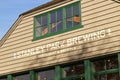 View of sign `Stanley Park Brewing` in Vancouver