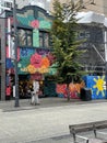 Architecture in the downtown of Vancouver City on a rainy morning, Canada