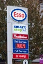 An extremely High gas price at Esso Gas Station in Downtown Vancouver Royalty Free Stock Photo