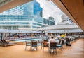 Vancouver, Canada - September 12, 2018: Lido Deck dining, Volendam ship.