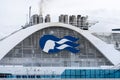 Princess Cruises logo/sign/emblem on Emerald Princess Cruise Ship