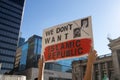 View of sign We dont want Islamic Republic during the Huge rally in support of Iranian protests