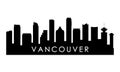 Vancouver Canada skyline silhouette.
