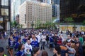 Vancouver Canucks hockey fans in downtown Vancouver