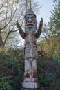 Squamish Nation Welcome Figure, Vancouver City Royalty Free Stock Photo