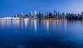 Vancouver city lights from Stanley Park Royalty Free Stock Photo