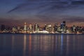 Vancouver city skyline at dusk Royalty Free Stock Photo