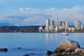 Vancouver cityscape and grouse mountain