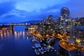 Vancouver cityscape at night