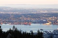 Vancouver cityscape at sunset