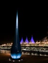 Vancouver Convention Center and The Drop at Night