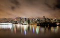 Vancouver downtown skyline at night, Canada BC Royalty Free Stock Photo