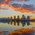 Vancouver, False Creek. An early morning. British Columbia, Canada.