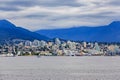 Vancouver North Shore skyline and waterfront with Grouse mountain in British Columbia Canada Royalty Free Stock Photo