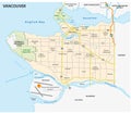 Vancouver road and nighborhood map