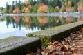 Vancouver seawall in autumn Royalty Free Stock Photo