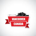 Vancouver skyline - Canada - vector illustration Royalty Free Stock Photo